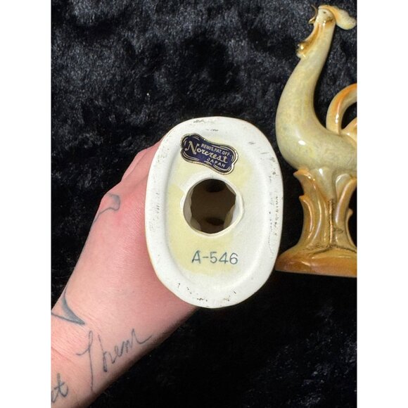 Vintage Norcrest Mid-Century Modern Ceramic Rooster Figurines - Pair Of 2 - Picture 10 of 12